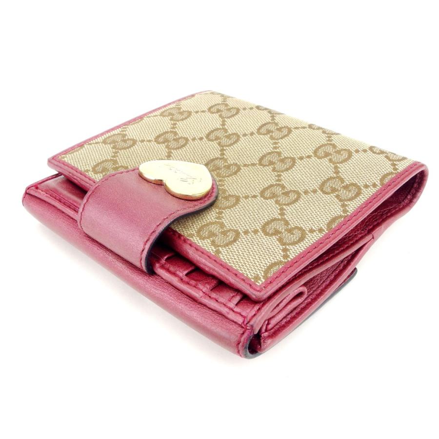 GUCCI グッチ Wホック 財布 二つ折り レディース ハートプレート GUCCI グッチ Wホック 財布 二つ折り レディース ハートプレート