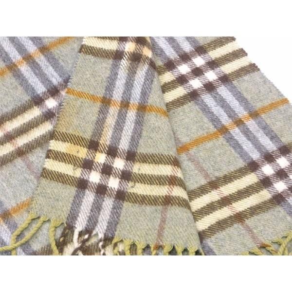 バーバリー マフラー フリンジ付き レディース カシミア チェック  