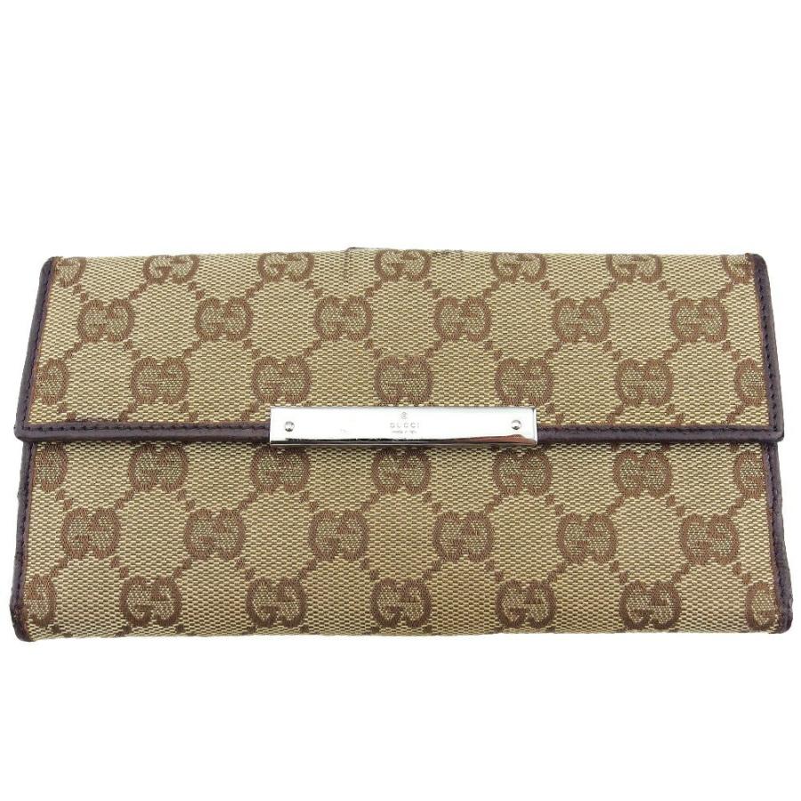 グッチ GG柄 二つ折り 長財布 レディース 【中古】 GUCCI（グッチ） 二つ折り財布 GG柄 レディース 中古 : BRAND DEPOT