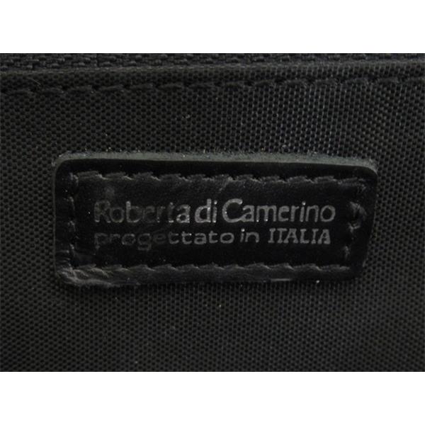 ロベルタ・ディ・カメリーノ Roberta di Camerino ボストンバッグ R柄 ブラック レディース 中古_8