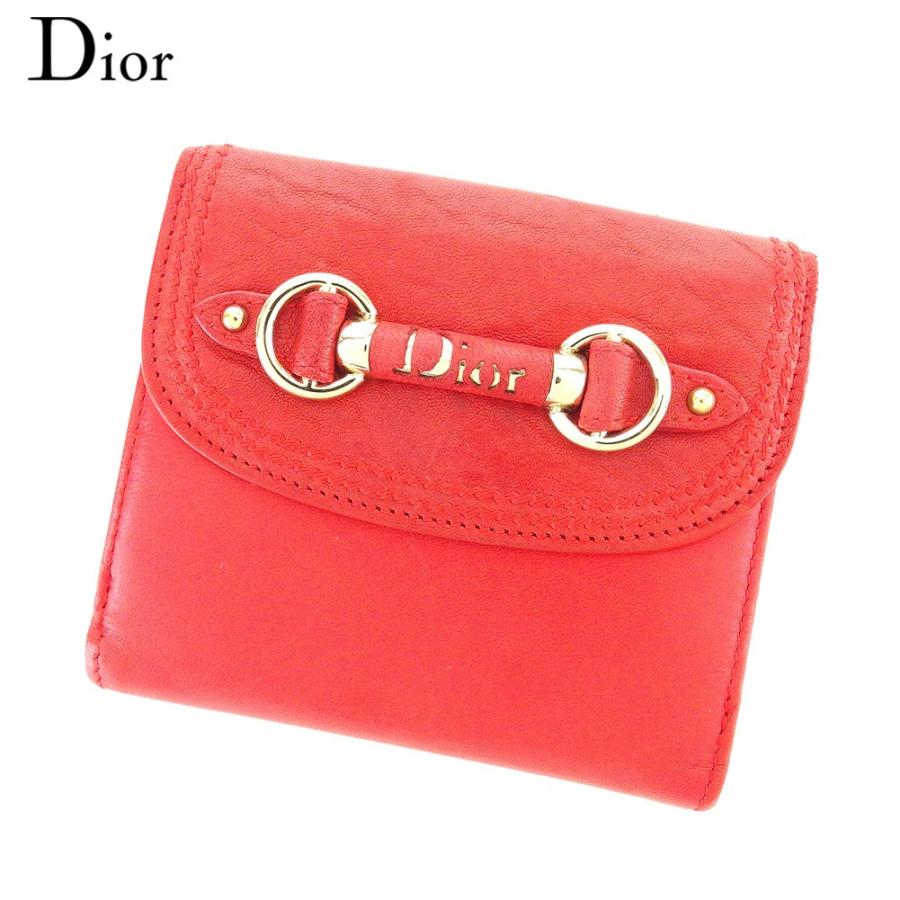 ディオール クリスチャンディオール Dior 二つ折り財布 wホック二