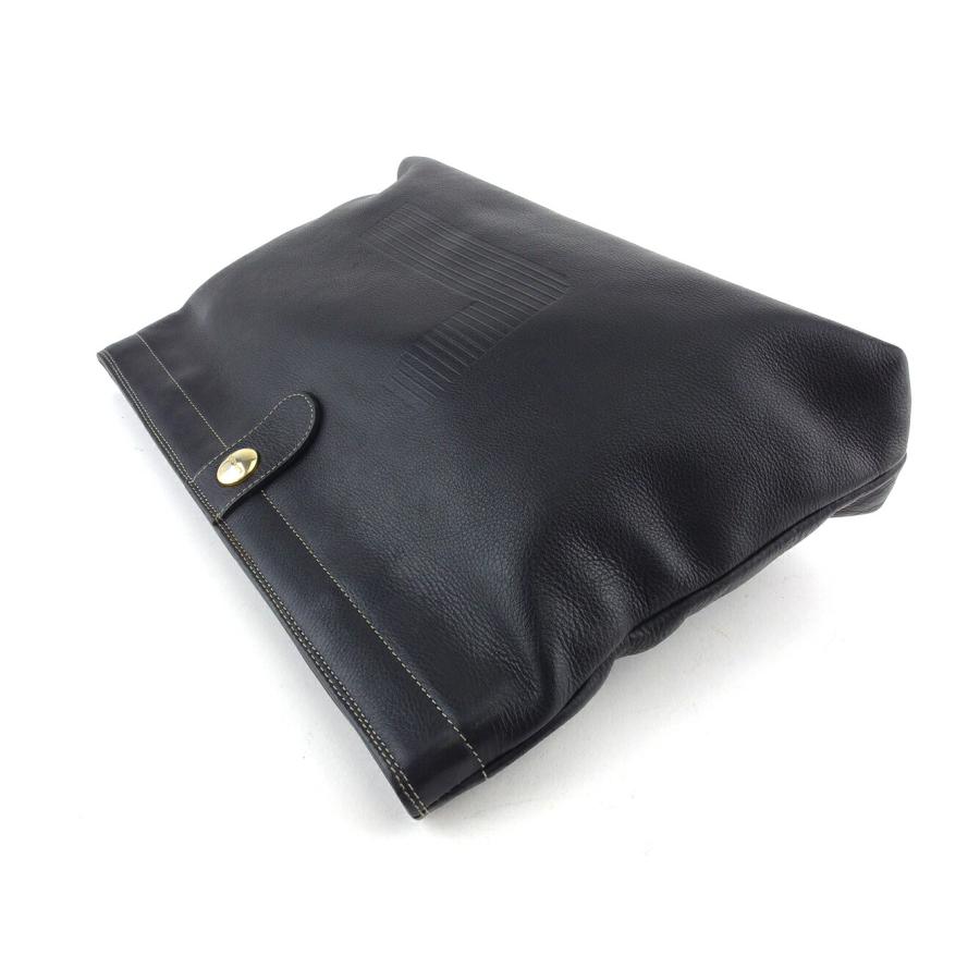 ランセル LANCEL クラッチバッグ Lマーク ブラック ゴールド レディース 中古_2