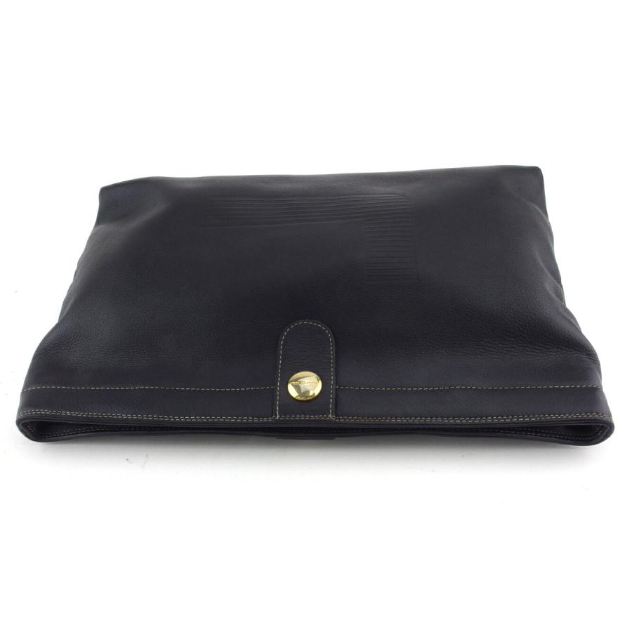 ランセル LANCEL クラッチバッグ Lマーク ブラック ゴールド レディース 中古_5