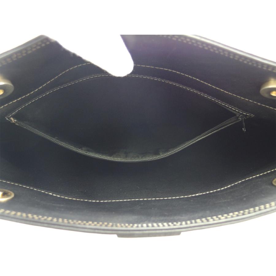 ランセル LANCEL クラッチバッグ Lマーク ブラック ゴールド レディース 中古_7