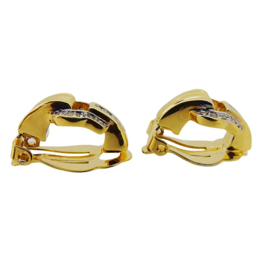ニナリッチ NINA RICCI イヤリング ラインストーン ゴールド レディース 中古_1