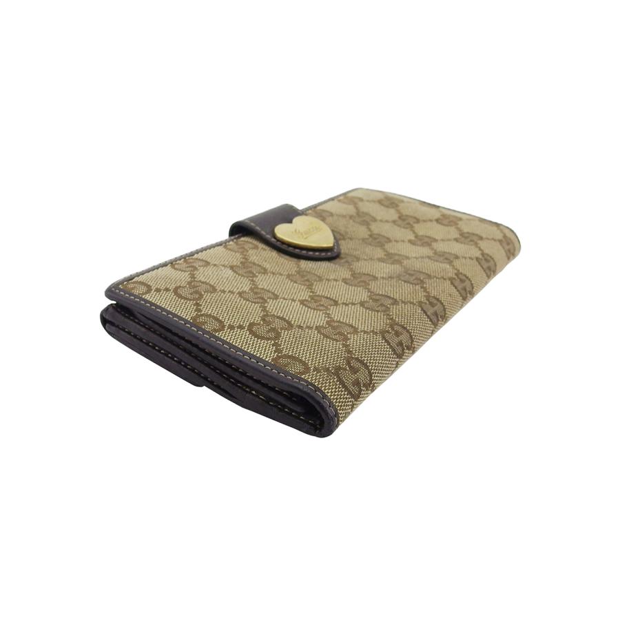 GUCCI（グッチ） 二つ折り財布 GG柄 ラブリーハート ベージュ