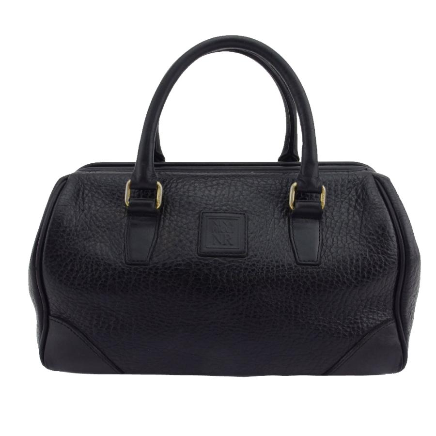 【BIGお買い物ラリー★30%OFFセール中】ニナリッチ NINA RICCI ハンドバッグNRマーク ブラック レディース 中古 初売りSALE☆30%OFFクーポン】ニナリッチ NINA RICCI ハンドバッグ NR
