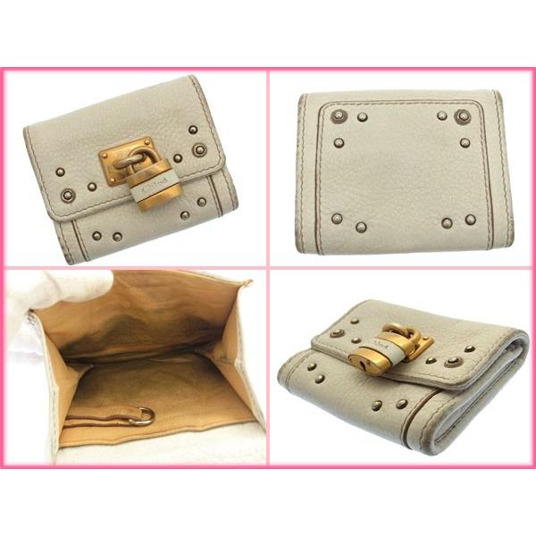 クロエ 二つ折り財布 レザー ダークネイビー リトルホース 馬 刺繍 箱