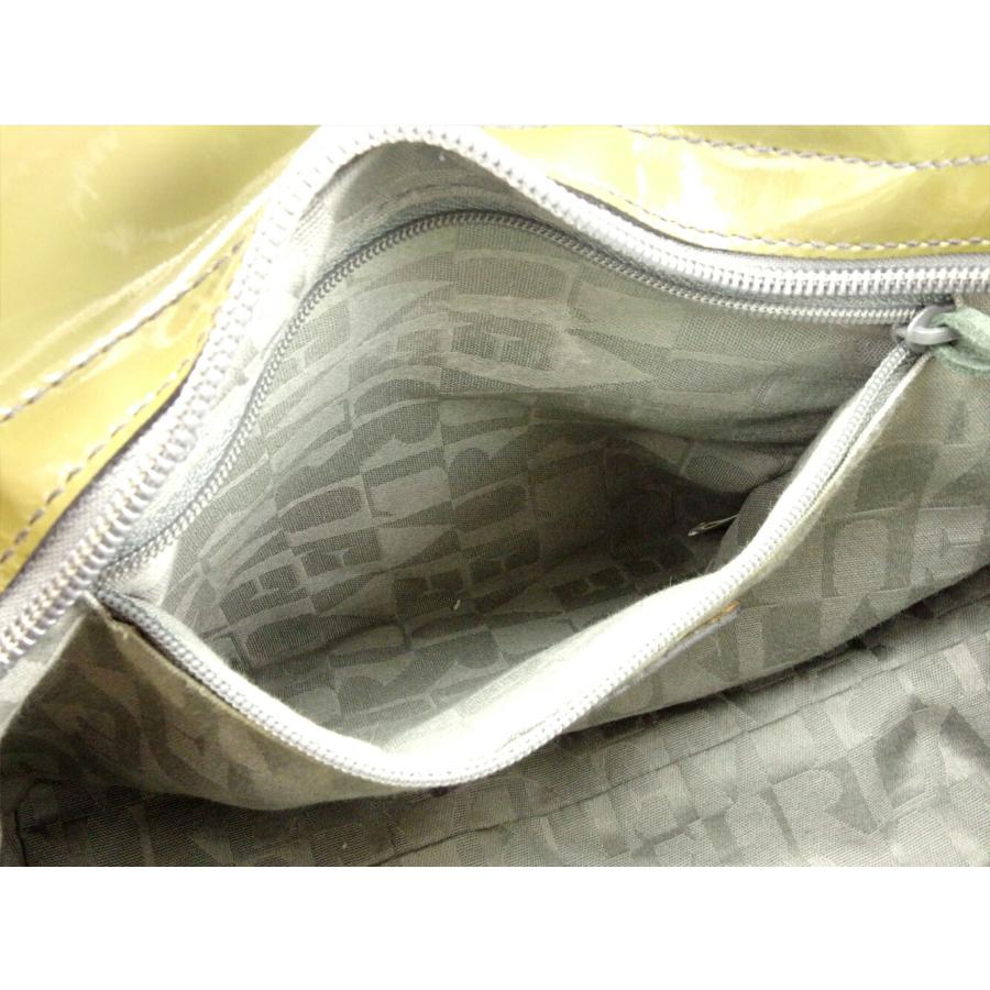 フルラ Furla ハンドバッグ タック入り グリーン シルバー系 レディース 中古_6