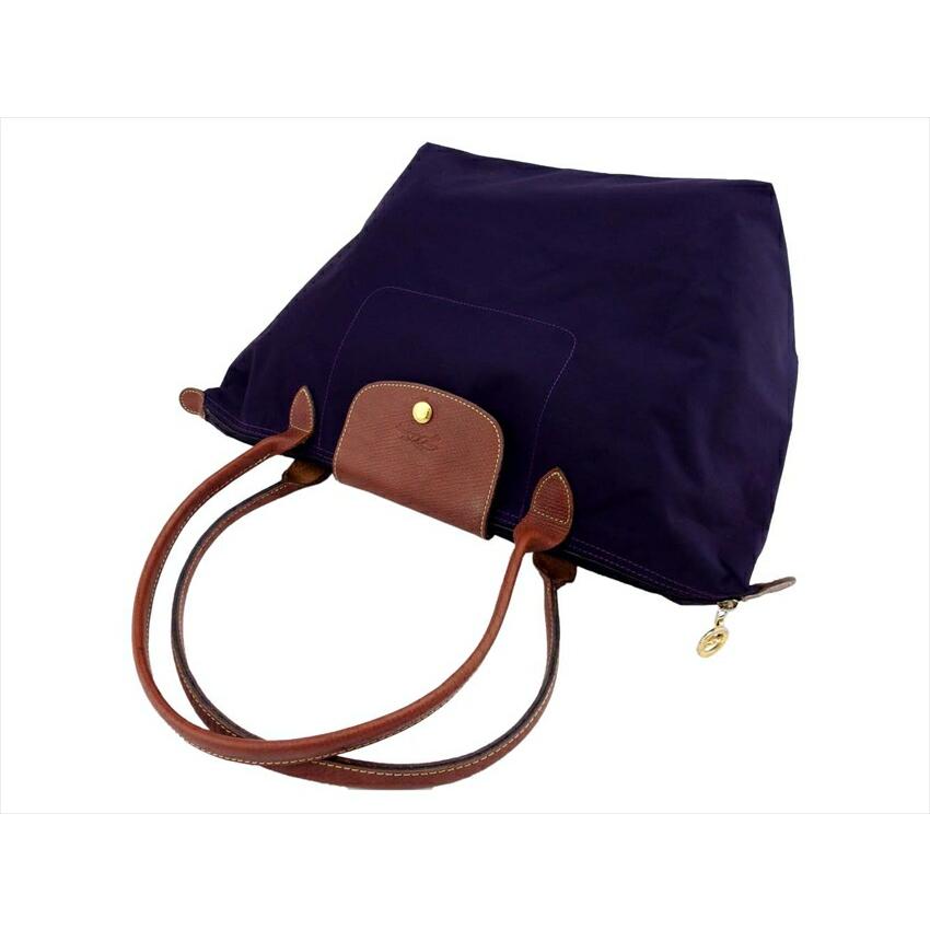 ロンシャン トートバッグ ショルダー エコ バッグ レディース メンズ ルプリアージュ LONGCHAMP 中古_4