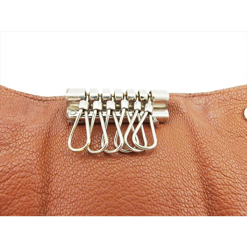 エルメス HERMES キーケース セリエ エチュイクレ6 ブラウン×シルバー レディース 中古_4