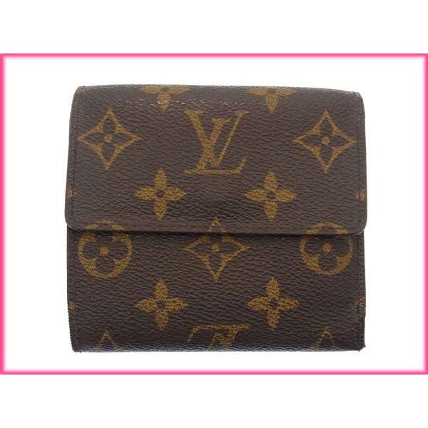 ルイヴィトン Louis Vuitton Wホック財布 メンズ可 ポルトフォイユエリーズ モノグラム 中古 F350｜branddepot｜02