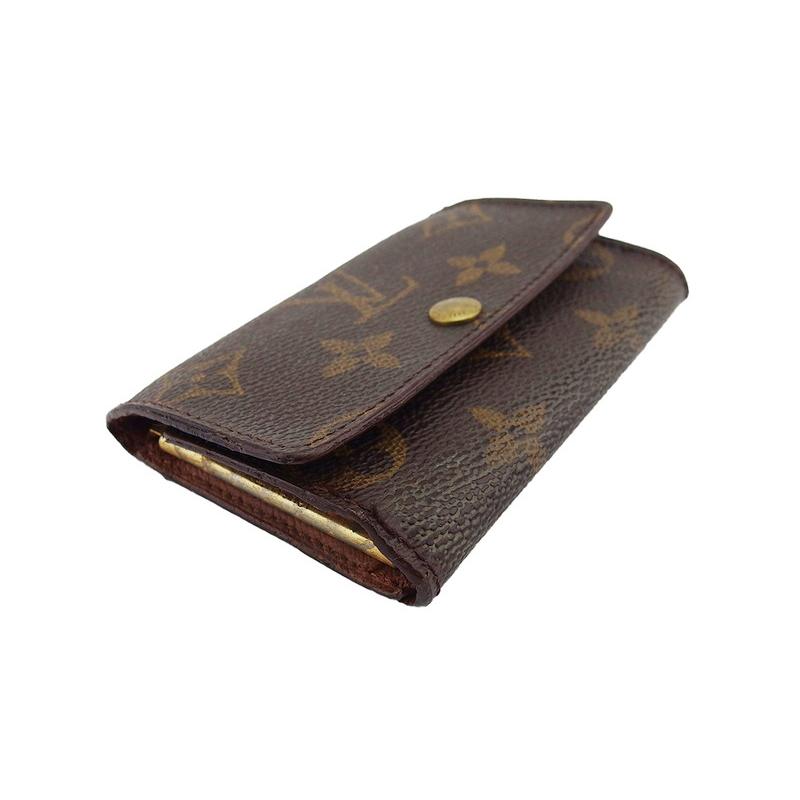 ルイ・ヴィトン LOUIS VUITTON キーケース モノグラム ミュルティクレ6 ブラウン ベージュ ゴールド レディース 中古_1
