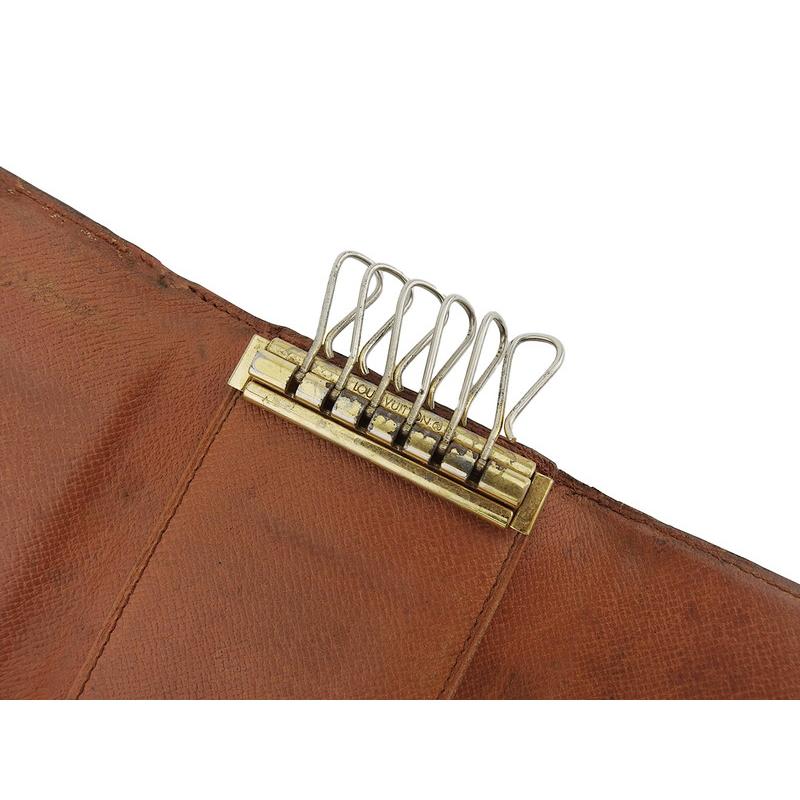 ルイ・ヴィトン LOUIS VUITTON キーケース モノグラム ミュルティクレ6 ブラウン ベージュ ゴールド レディース 中古_5