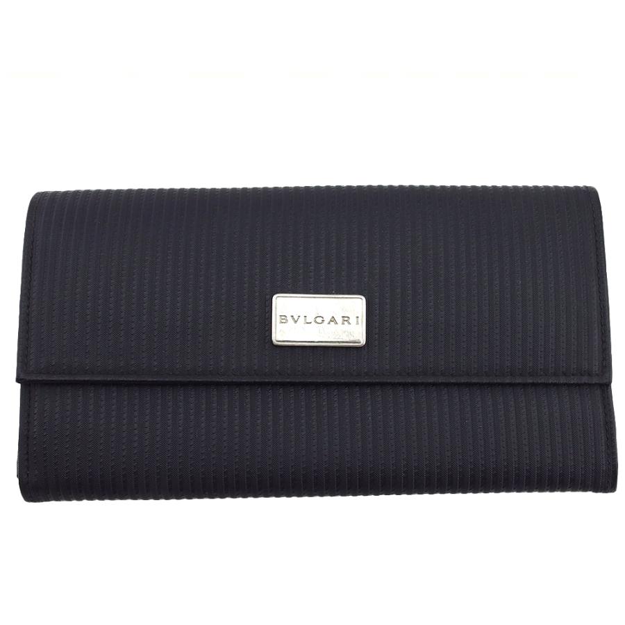 【BIGお買い物ラリー★30%OFFセール中】ブルガリ BVLGARI 長財布ミレリゲ ロゴプレート ブラック レディース 中古 BVLGARI（ブルガリ） 【年末ラストセール☆30%OFFクーポン】ブルガリ