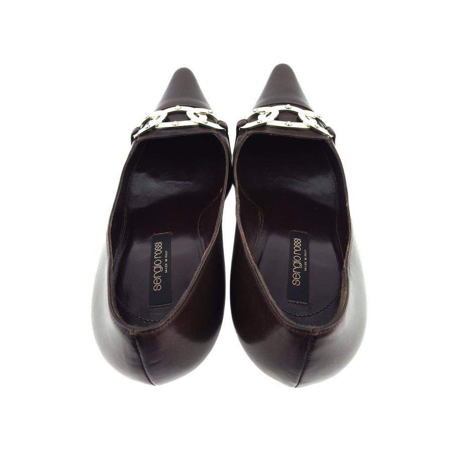 セルジオロッシ Sergio Rossi パンプス ブラウン×シルバー レディース 中古_2