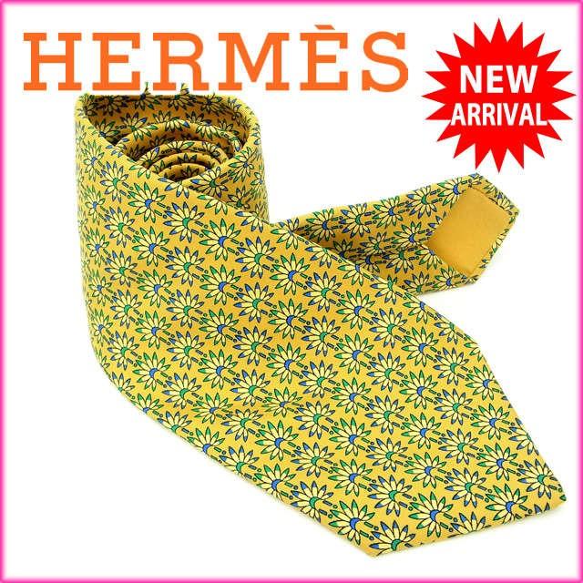 HERMES ネクタイ 100％シルク　H柄　イエロー 楽天市場】HERMES エルメス ネクタイ シルク100% H総柄 黄 イエロー