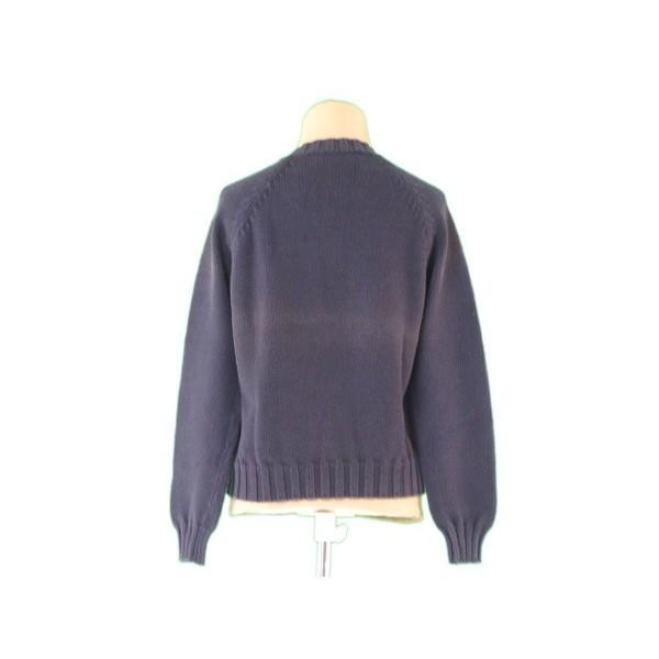ニット セーター レディース ウィークエンドライン Vネック ダークグレー 中古 【パワー】