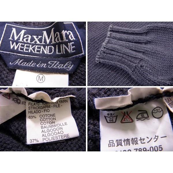 ニット セーター レディース ウィークエンドライン Vネック ダークグレー 中古 【パワー】