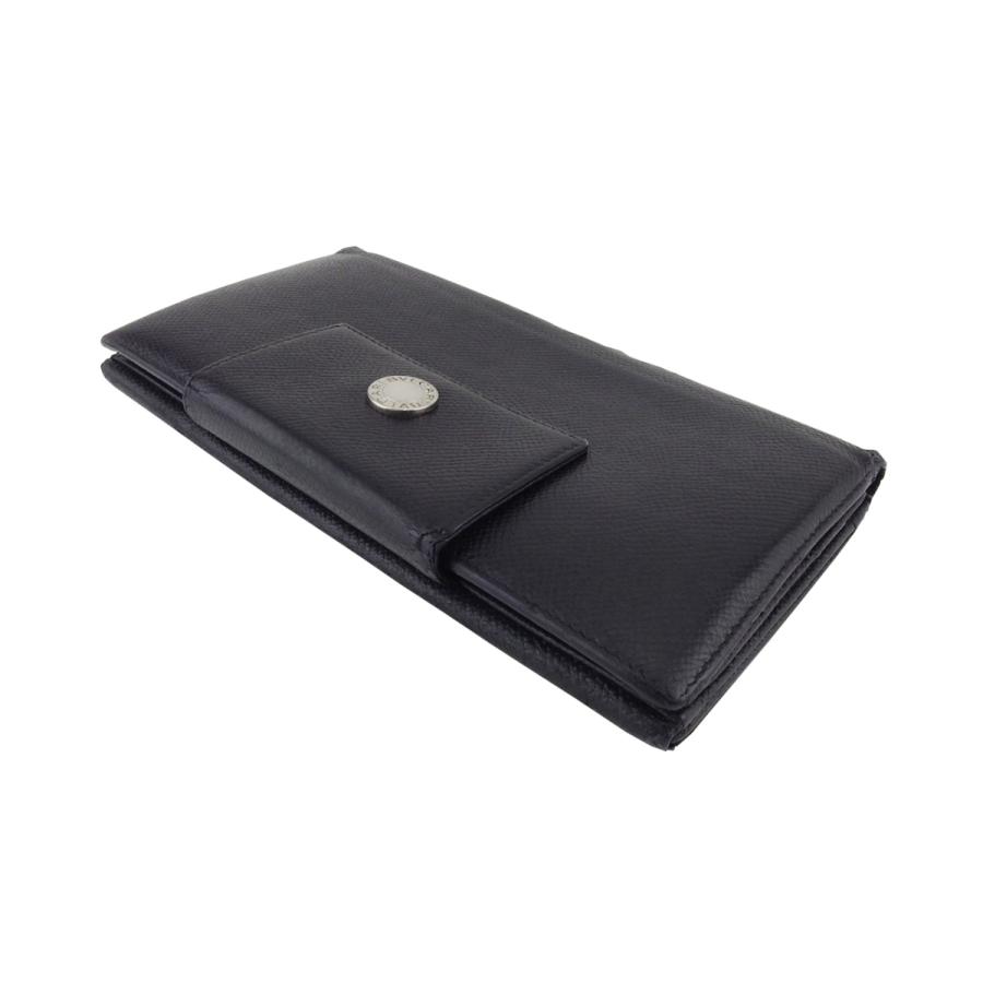 商品は100 正規品 中古 ブルガリ長財布ファスナー付き財布メンズロゴボタンクラシコブラックシルバー 財布 Www Abtrs Com