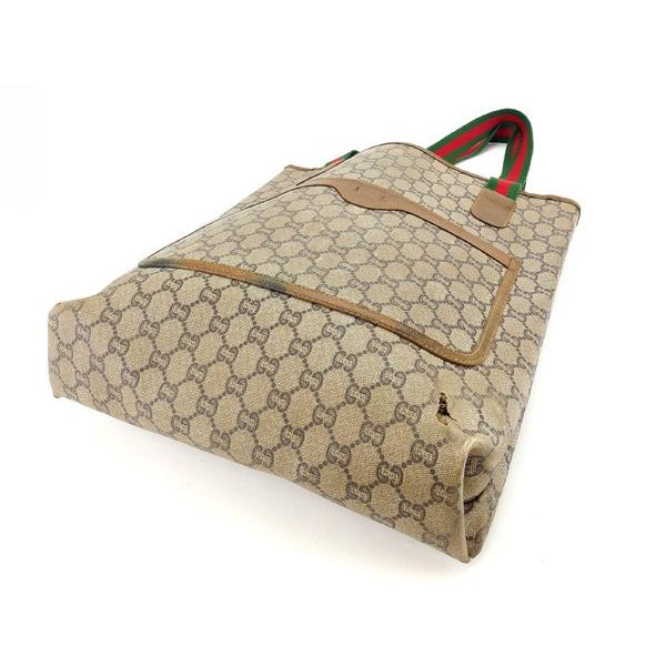 グッチ GUCCI トートバッグ ショルダーバッグ 男女兼用 ヴィンテージ GGプラス 中古 訳あり セール N424｜branddepot｜03