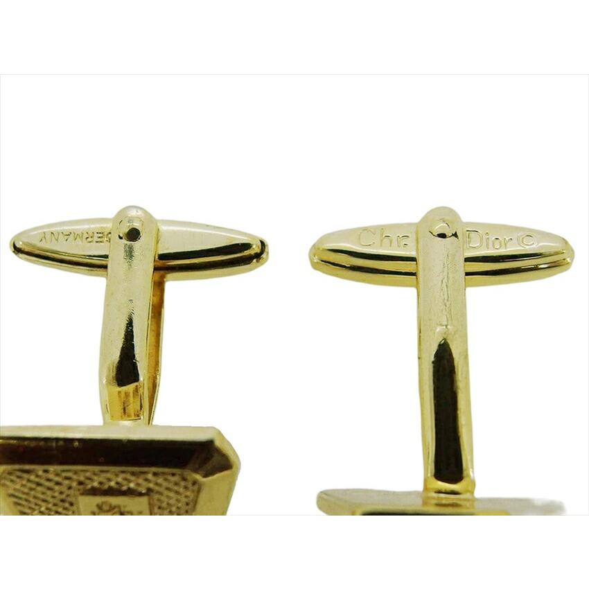 ディオール Dior カフス ロゴ スウィヴル式 ゴールド レディース 中古_5