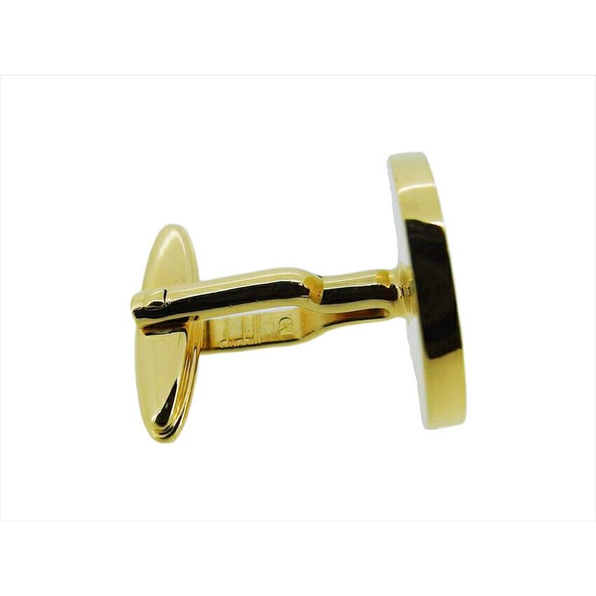 ダンヒル Dunhill カフス dマーク スウィヴル式 ゴールド ブラック レディース 中古_5