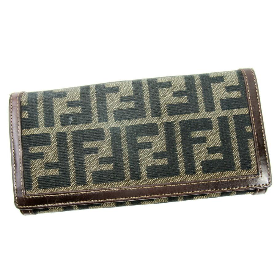 ✨セール中✨FENDI フェンディ 長財布 ズッカ柄 キャンバス ブラウン FENDI（フェンディ） 【爆買WEEK☆30％OFFクーポン】フェンディ 長財布