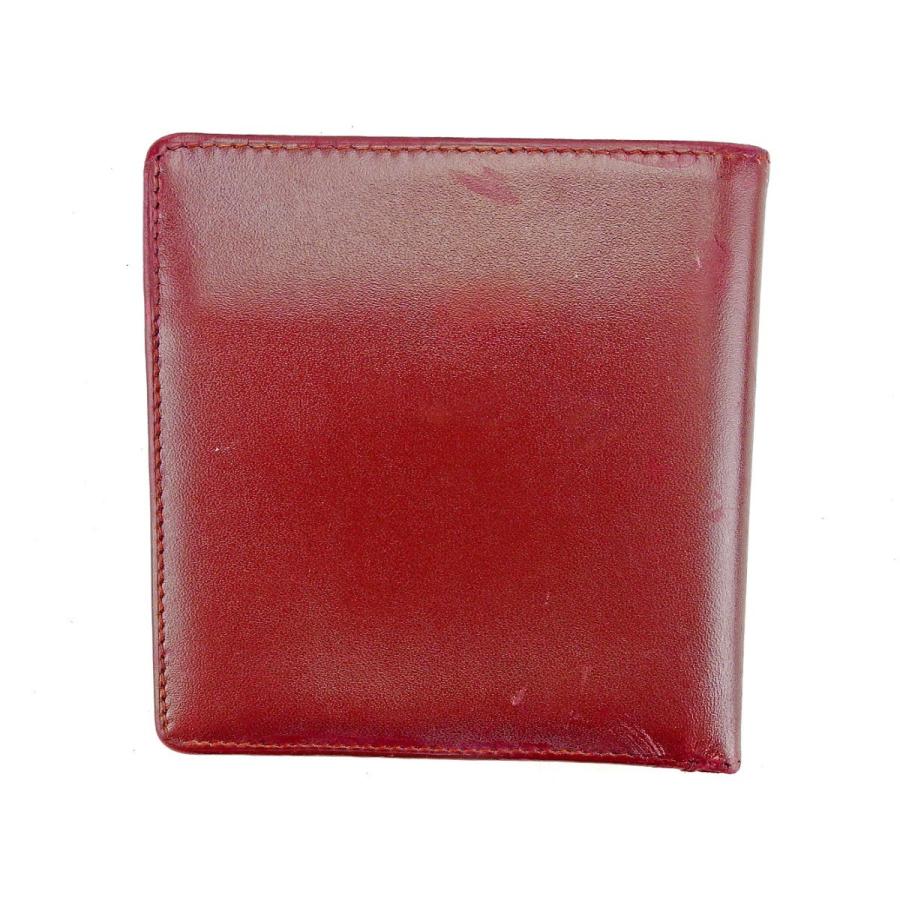 カルティエ 二つ折り財布 財布 レディース マストライン ボルドー 中古  