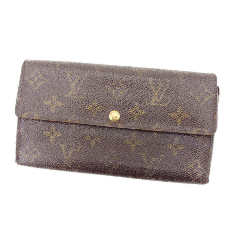 ルイヴィトン　長財布　モノグラム　ポルトモネクレディ　ブラウン　メンズ LOUIS VUITTON（ルイ・ヴィトン） 【バレンタインSALE☆30％OFF
