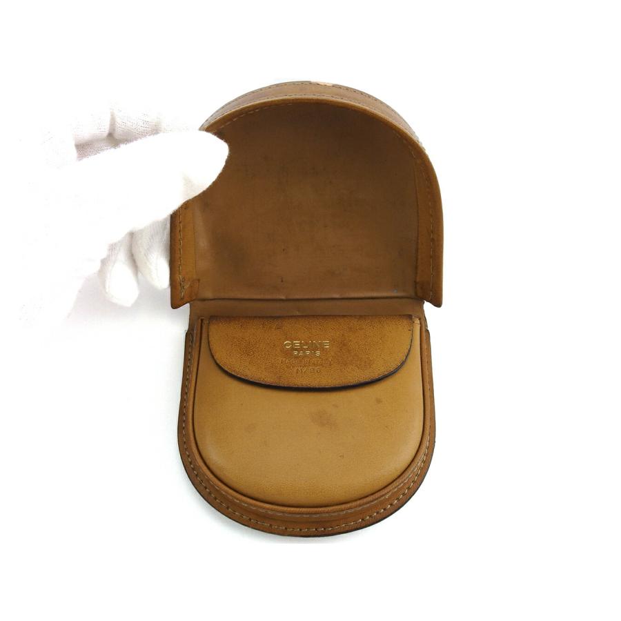 セリーヌ コインケース 小銭入れ レディース メンズ マカダム ブラウン ベージュ ゴールド 中古 | CELINE | 03