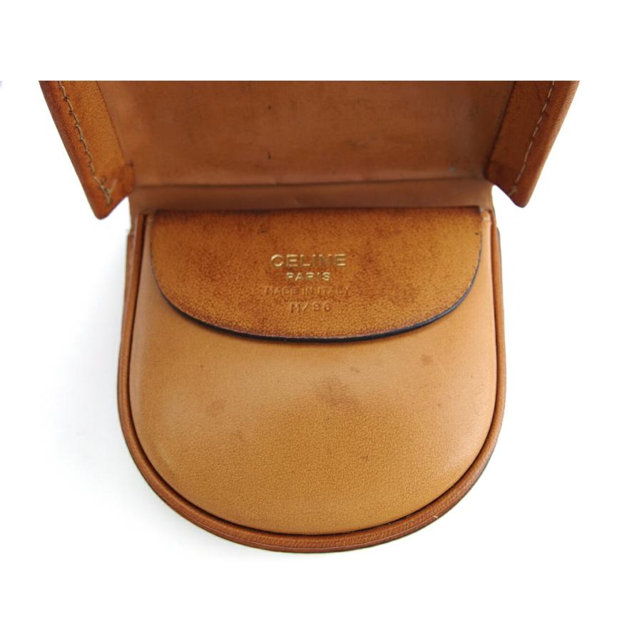 セリーヌ コインケース 小銭入れ レディース メンズ マカダム ブラウン ベージュ ゴールド 中古 | CELINE | 05
