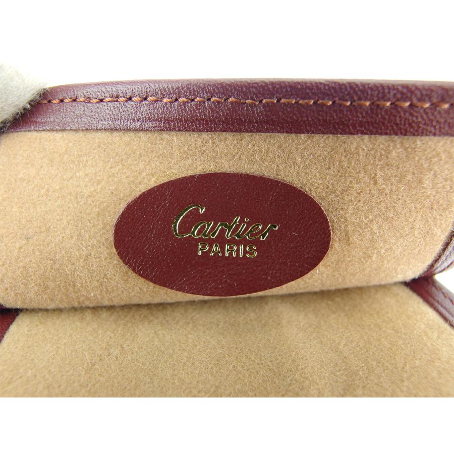 カルティエ CARTIER メガネケース マストライン ボルドー レディース 中古