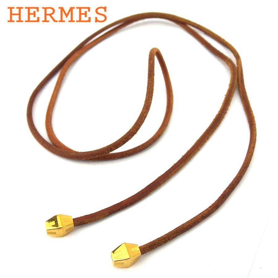 日本未入荷 レディース 革紐ベルト ベルト エルメス ラスト1点 Hマーク金具 中古 Hermes 財布 帽子 ファッション小物