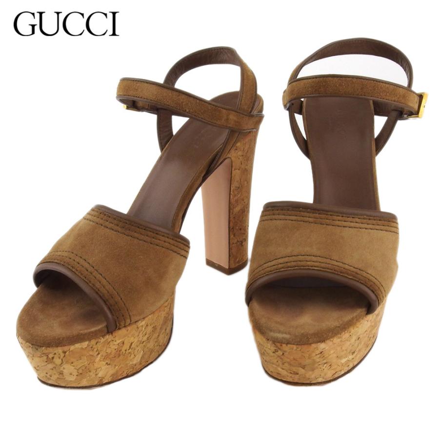 グッチ サンダル シューズ 靴 レディース ♯36ハーフ ハイヒール