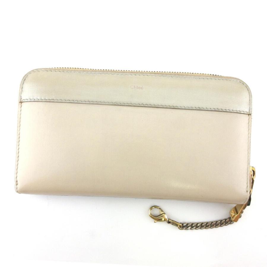 【BIGお買い物ラリー★30%OFFセール中】クロエ Chloe 長財布 ベージュ×ブラック レディース 中古 Chloe（クロエ） 【新春セール☆30%OFFクーポン】クロエ 長財布