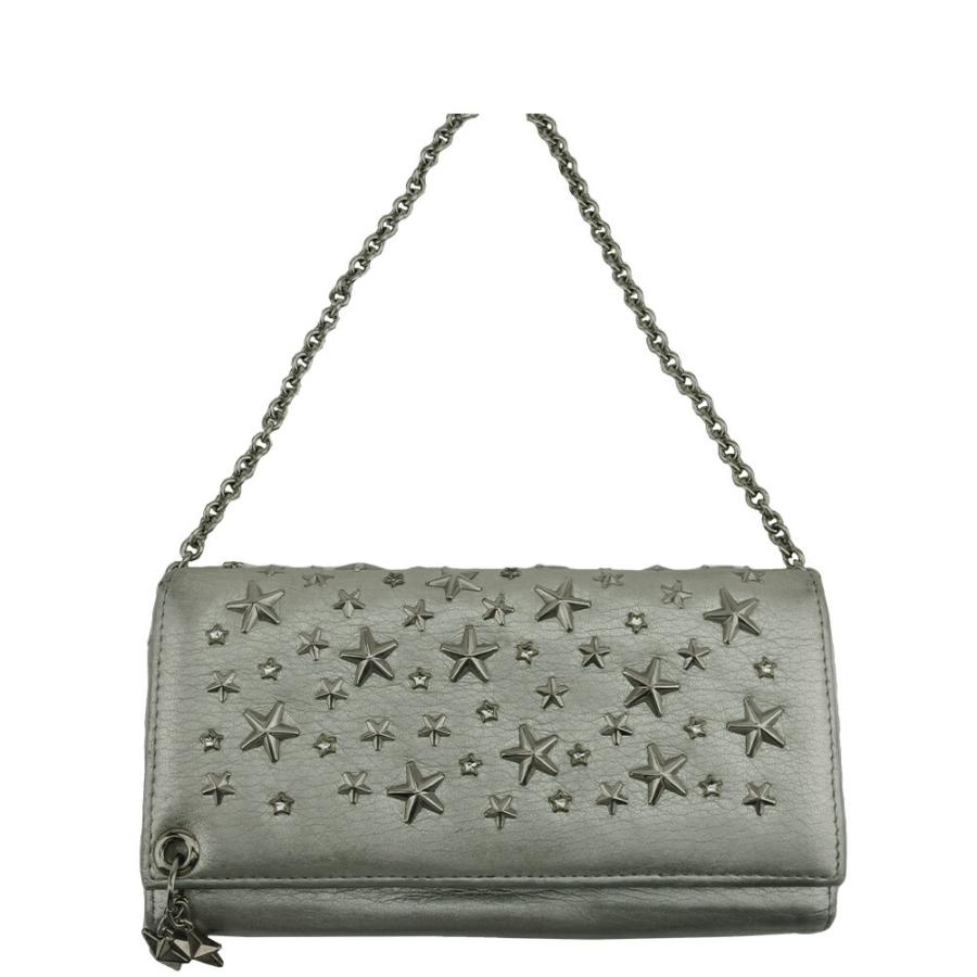 ジミーチュウ JIMMY CHOO 長財布 スタースタッズ チェーンウォレット