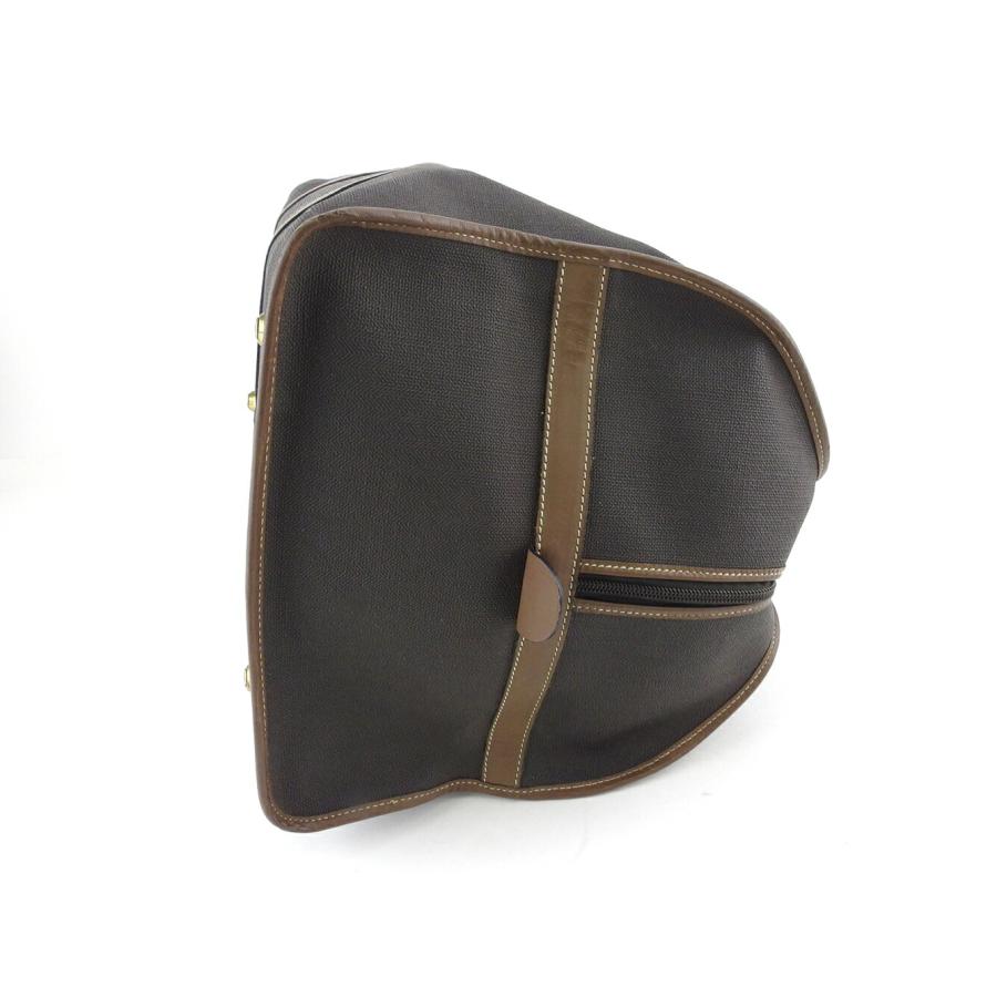 ダンヒル Dunhill ボストンバッグ ヘリンボーン グレー 灰色 ブラウン ゴールド レディース 中古_2