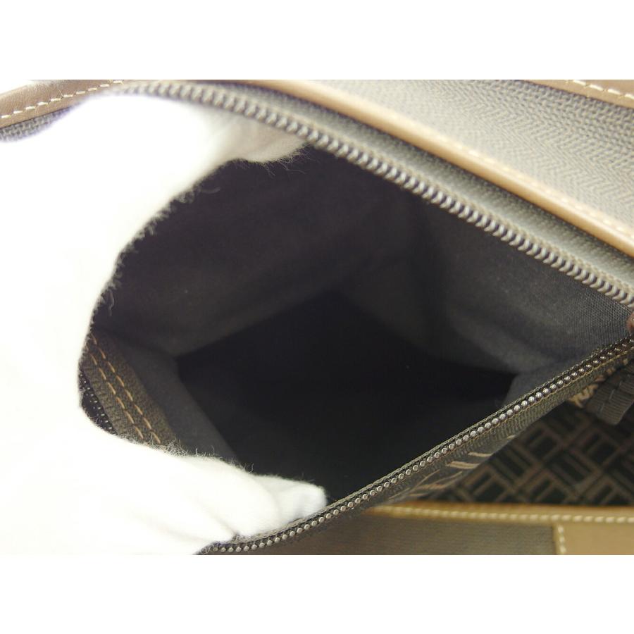 ダンヒル Dunhill ボストンバッグ ヘリンボーン グレー 灰色 ブラウン ゴールド レディース 中古_5