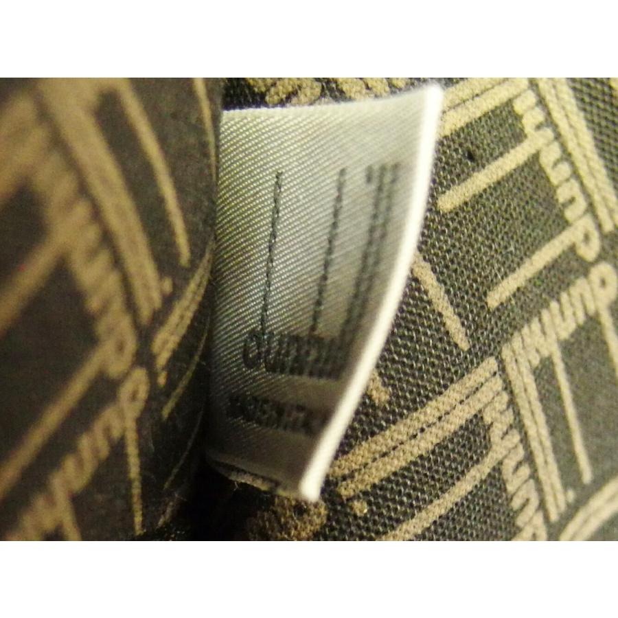 ダンヒル Dunhill ボストンバッグ ヘリンボーン グレー 灰色 ブラウン ゴールド レディース 中古_7