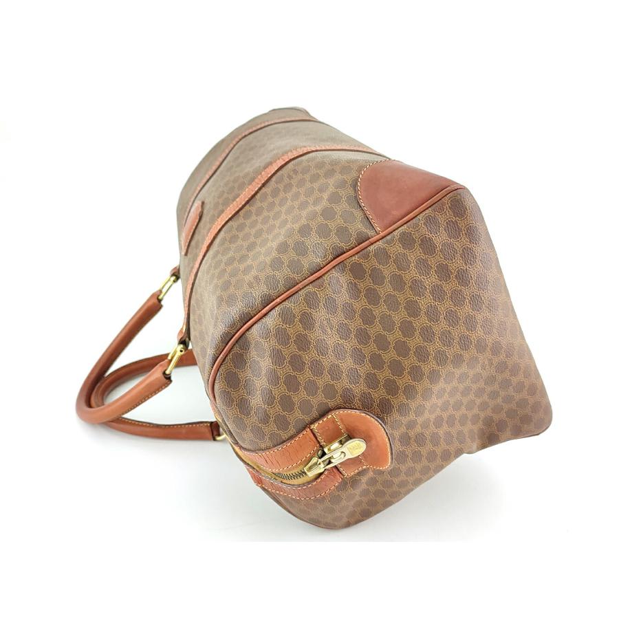 セリーヌ CELINE ボストンバッグ マカダム ブラウン ベージュ ゴールド レディース 中古_1