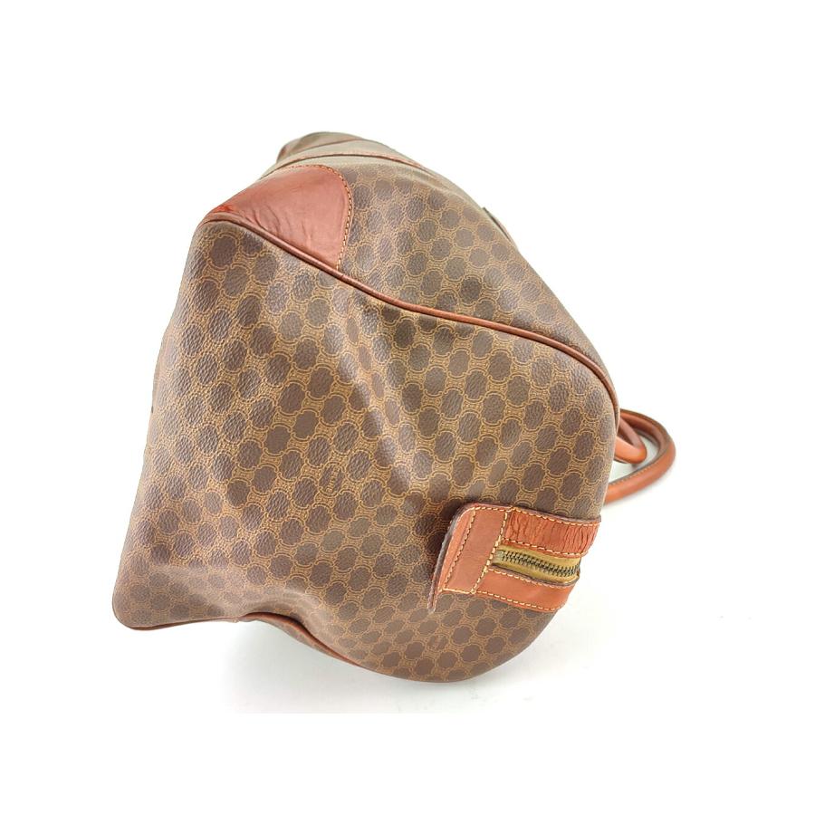 セリーヌ CELINE ボストンバッグ マカダム ブラウン ベージュ ゴールド レディース 中古_2