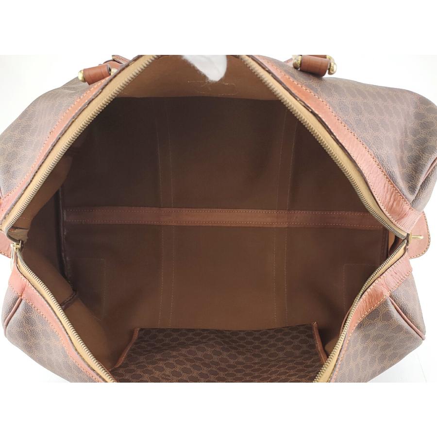 セリーヌ CELINE ボストンバッグ マカダム ブラウン ベージュ ゴールド レディース 中古_5