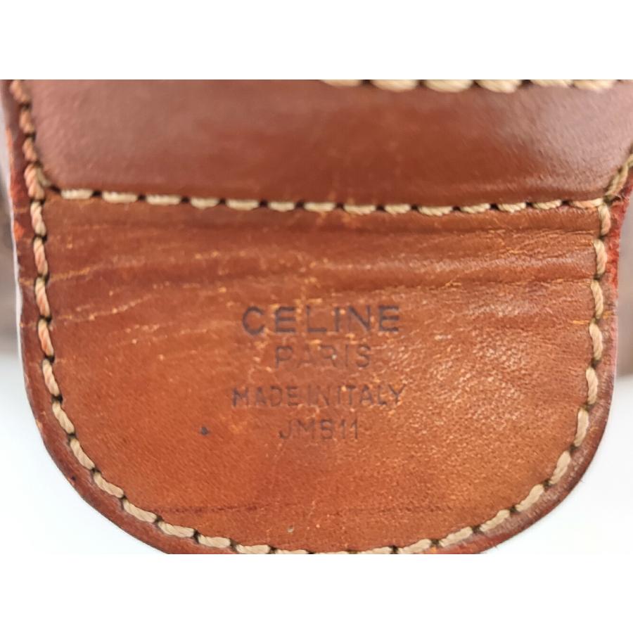 セリーヌ CELINE ボストンバッグ マカダム ブラウン ベージュ ゴールド レディース 中古_7