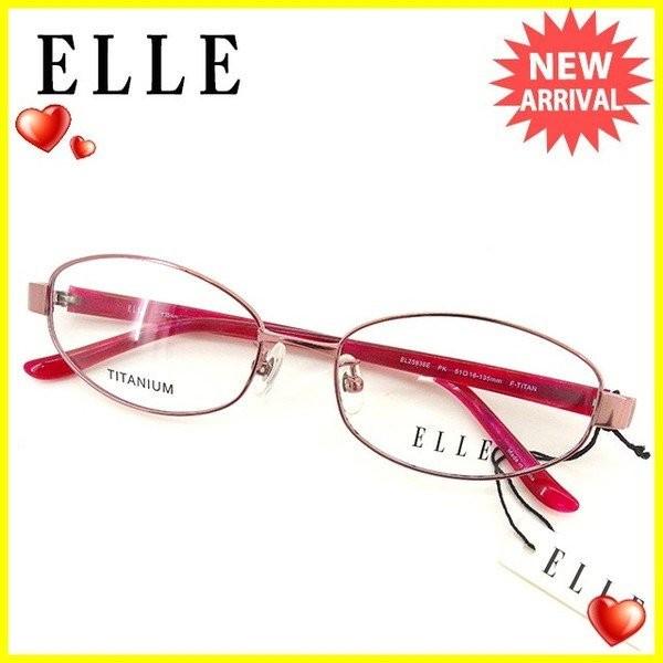 エル メガネ 眼鏡　度なし レディース ピンク