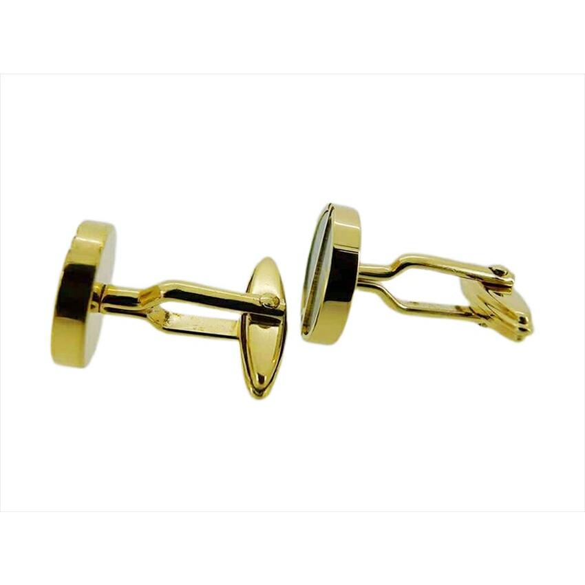 ダンヒル Dunhill カフス dマーク スウィヴル式 ゴールド シルバー レディース 中古_3