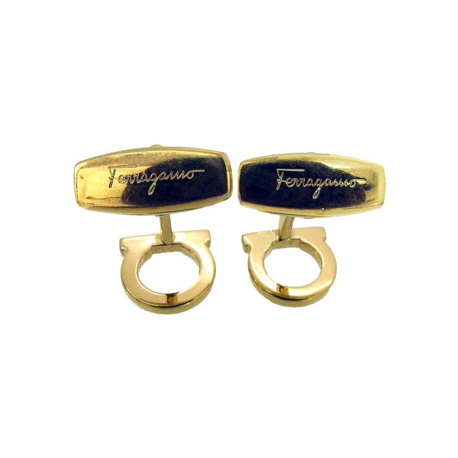 サルヴァトーレフェラガモ Salvatore Ferragamo カフス ガンチーニ スウィヴル式 ゴールド レディース 中古_7