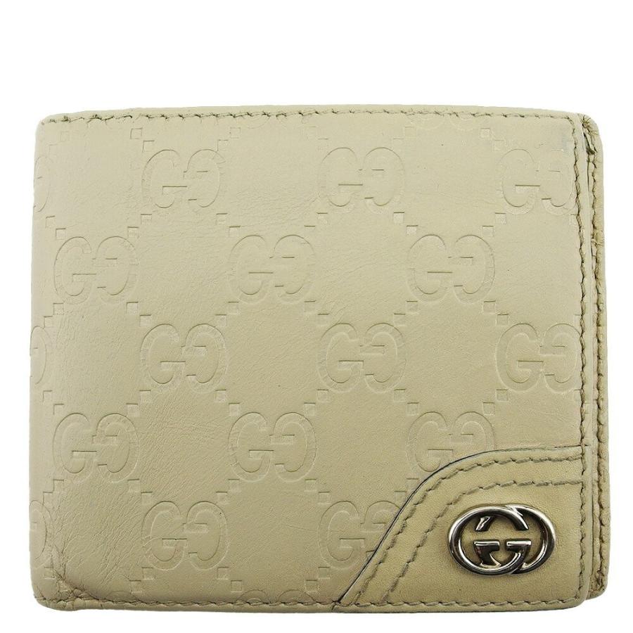 GUCCI グッチ 二つ折り財布 グッチシマ インターロッキングG ダブルG  