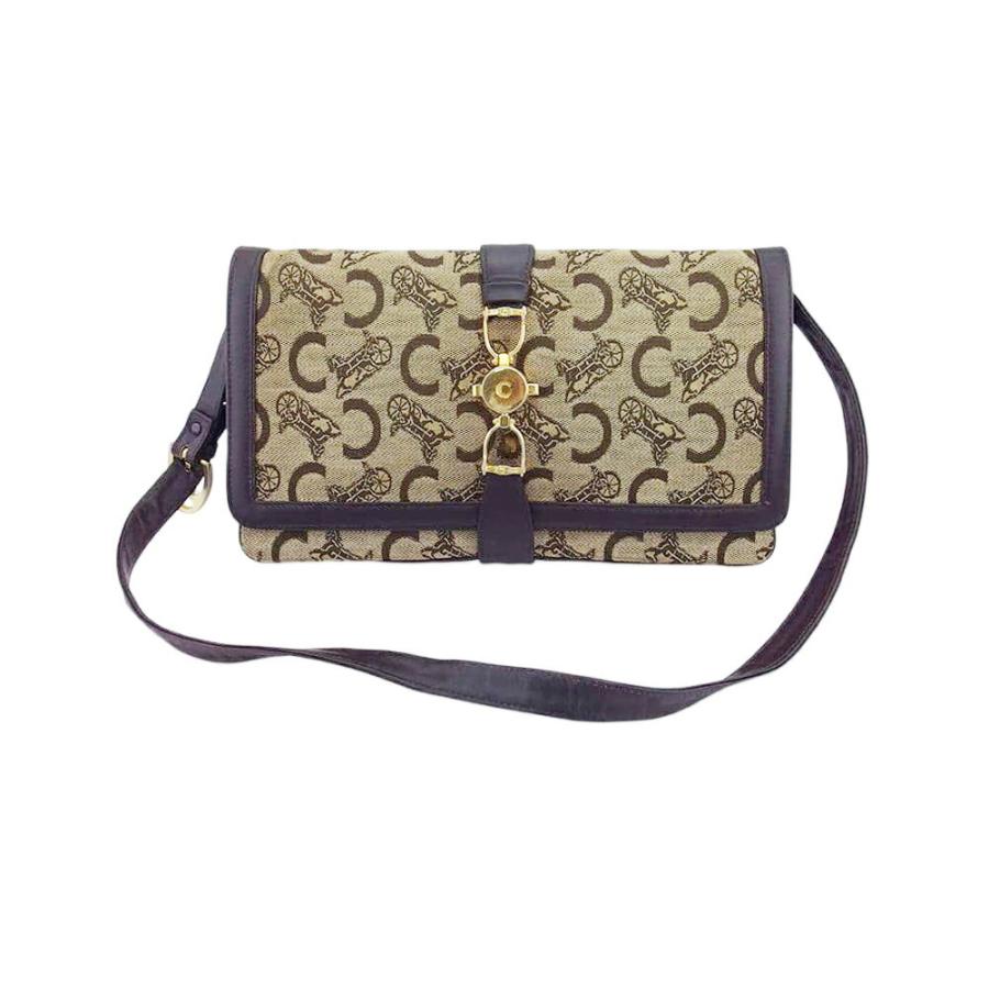 【X'masセール★30%OFF】セリーヌ CELINE ハンドバッグCマカダム オールドセリーヌ ベージュ ブラウン ゴールド レディース 中古 CELINE（セリーヌ） 【年末ラストセール☆30%OFFクーポン】セリーヌ