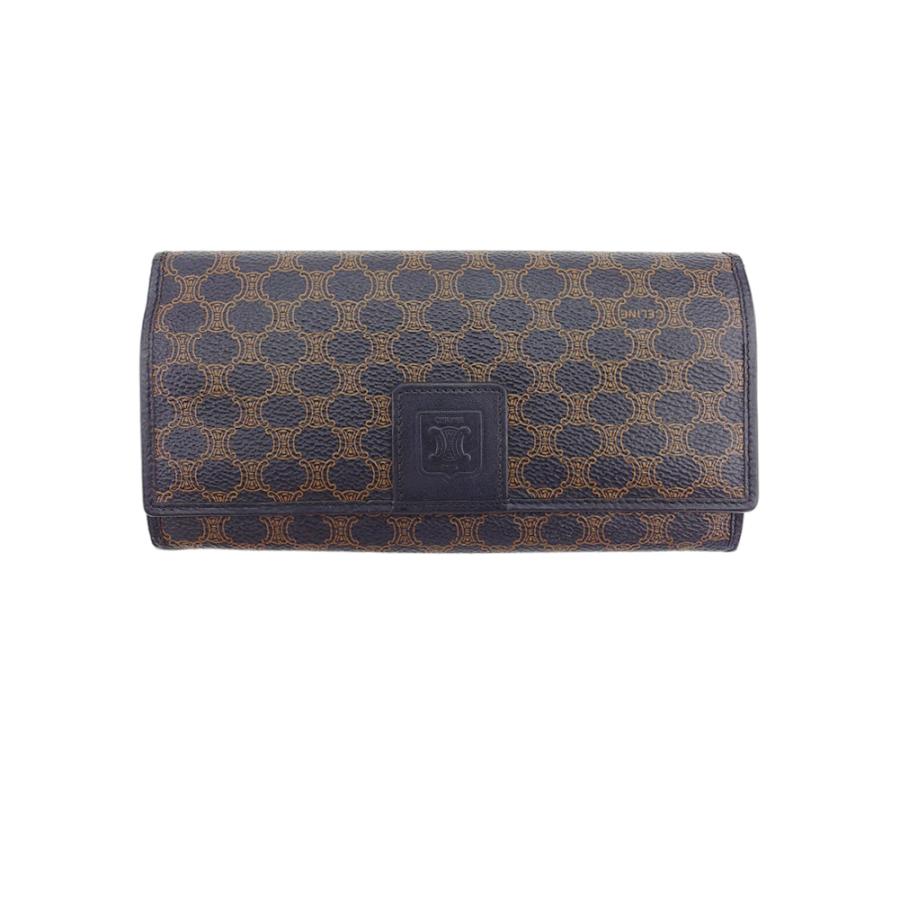 新品✨CELINE セリーヌ　マカダム柄　長財布　グレー　ブラック　総柄　がま口 CELINE（セリーヌ） 長財布 がま口 ファスナー 財布 レディース メンズ
